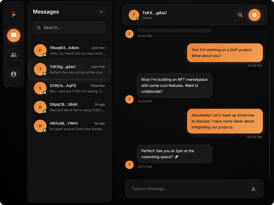 Obscura Messenger Interface